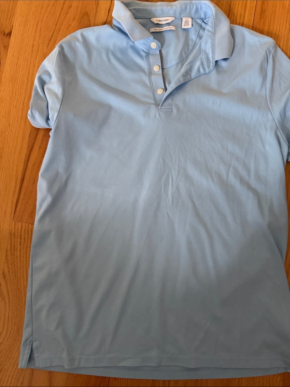 Calvin Klein Light Blue Short-Sleeve Polo